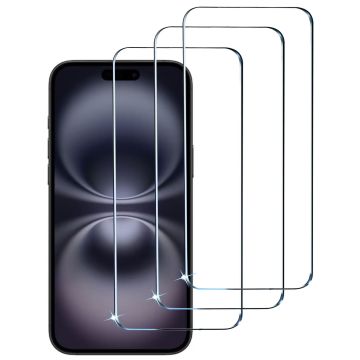 Tempered glass Geschikt voor iPhone 16 Plus Screenprotectors - Beschermglas - Glasplaatje - 3 Stuks