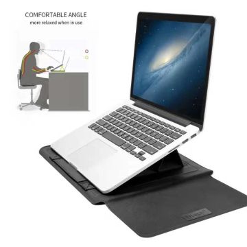 New Macbook Air 2018 13.3 Inch Sleeve 4 piece set Spatwater proof Hoes met handvat - Zwart