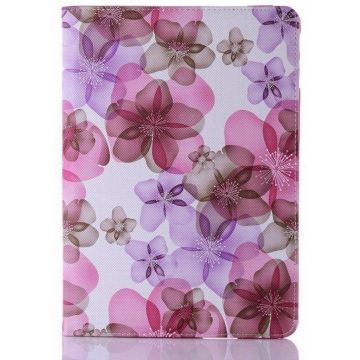 Apple iPad 2018 Flip Sweet Flower hoesje / Luxury 360 draaibaar case Pink