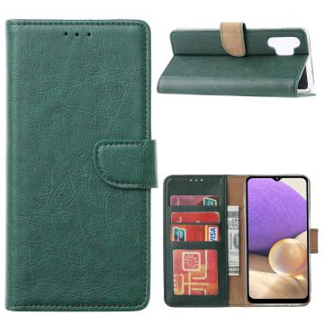 Samsung Galaxy A13 5G / A04s hoesje bookcase Met 2x screenprotector beschermglas – Groen