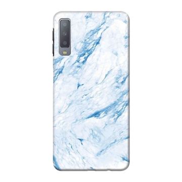 Ntech Samsung Galaxy A50 Marmor Design Back Cover Hoesje - Blauw kleur