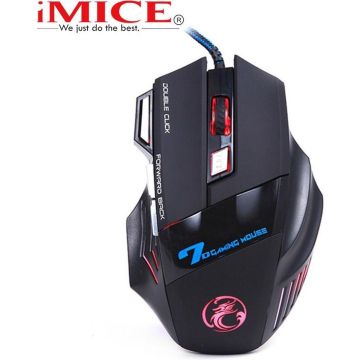 iMice X7 - Illuminated Gaming Muis - Zwart