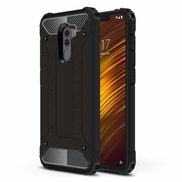 Ntech Xiaomi Pocophone F1 Dual layer Rugged Armor hoesje - Zwart
