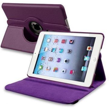 iPad Mini 2 hoesje Multi-stand Case 360 graden draaibare Beschermhoes Paars