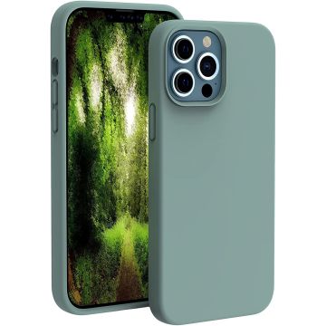 Hoesje Geschikt voor iPhone 13 Pro – Liquid siliconen backcover – Pine Groen