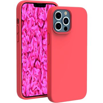 Hoesje Geschikt voor iPhone 13 Pro – Liquid siliconen backcover – Rood