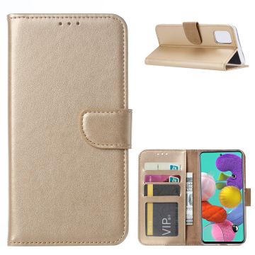 Samsung Galaxy A51 Portemonnee hoesje / Boek hoesje - Goud
