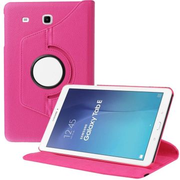 Samsung Galaxy Tab E 9.6 inch SM - T560 / T561 Tablet Case met 360° draaistand cover hoesje - Pink