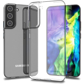 Samsung S22 Plus Hoesje Transparant telefonhoesje Samsung Galaxy S22 Plus hoesje Siliconen Hoes Doorzichtig - Samsung S22 Plus Siliconen Hoesje Transparant - Back Cover - transparant