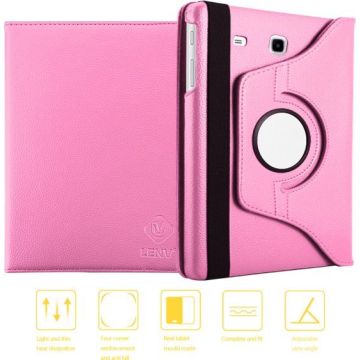 Samsung Galaxy Tab E 9.6 Hoesje Case Lichtroze, 360 Draaibaar