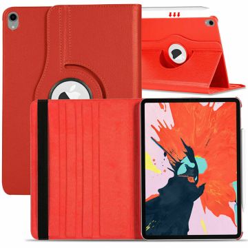 Hoes geschikt voor iPad Air 2022 360 Graden Draaibare Rood - Hoes geschikt voor iPad Air 5 hoes bookcase met standaard - Hoes geschikt voor iPad air 5 case 5e generatie hoes - Hoes geschikt voor iPad Air 2022 / Air 2020 hoes 10.9 - Hoes geschikt voor iPad