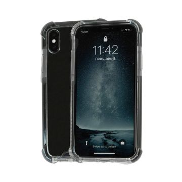 Ntech hoesje Geschikt voor iPhone Xs Max Smokey Anti Shock Hoesje - Transparent