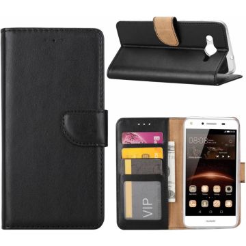 Huawei Y3 2017 Portemonnee hoesje / book case Zwart