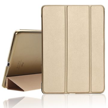 Hoes geschikt voor iPad 2021 Silicone hoesje soft cover Goud - Hoes geschikt voor iPad 2021 / 2020 / 2019 (9e/8e/7e Generatie / 10.2 inch) Smart hoes Trifold - Hoes geschikt voor iPad 2020 hoes