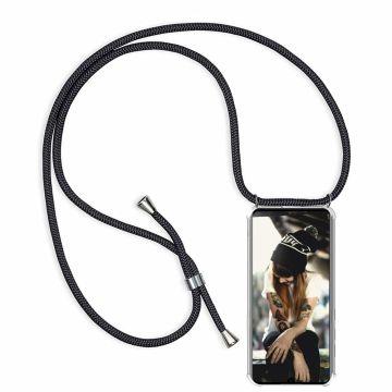 Ntech Huawei P30 Anti Shock Transparante hoesje met Verstelbaar Celebrity Draagriem