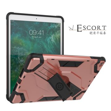 Hoes geschikt voor iPad - 5e / 6e generatie (2018 / 2017) Armor Hoesje Escort case met kickstand - Rosegoud