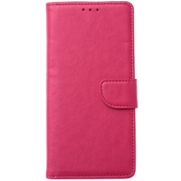 Hoesje Geschikt voor iPhone 15 Pro hoesje bookcase met 2x screenprotector – Roze
