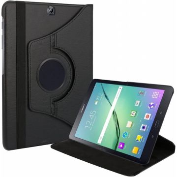 Samsung Galaxy Tab S2 9,7 inch (SM- T810) Tablet Case met 360 graden draaistand cover hoesje - Zwart