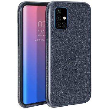 Samsung Galaxy A51 Glitter TPU Back Hoesje - Zwart