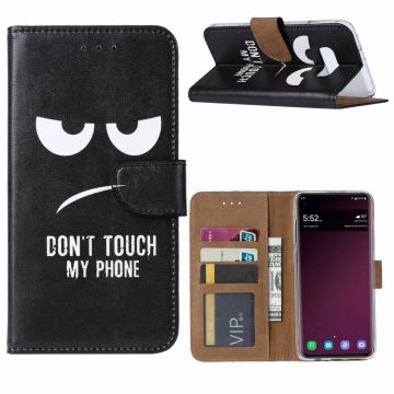 Ntech Samsung Galaxy S10e Quote & Print Boek hoesje met Pasjesruimte