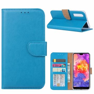 Ntech Hoesje voor Huawei P30 portemonnee hoesje / met opbergvakjes Blauw