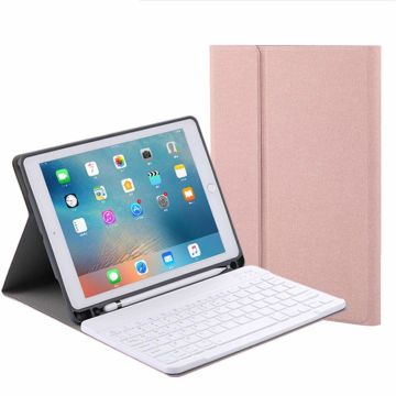 Toetsenbord geschikt voor iPad 2021 met Rosegoud - Hoes geschikt voor iPad 2020 hoes - Hoes geschikt voor iPad 9e/8e/7e Generatie hoes QWERTY Keyboard met Bluetooth
