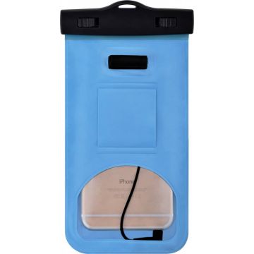 Neon Multi Functional Waterdichte hoesje Pouch Met Audio Jack Samsung Galaxy A6 Plus (2018) Blauw