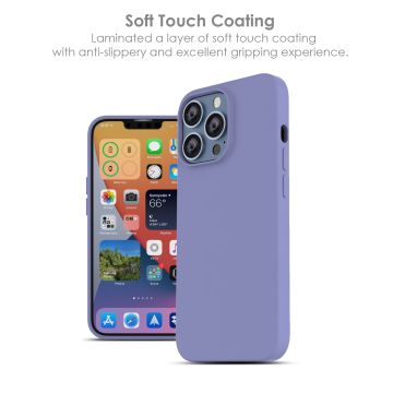Hoesje Geschikt voor iPhone 13 – Liquid siliconen backcover – Lila