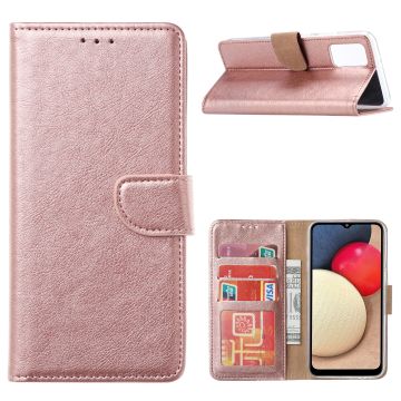 Samsung Galaxy A02s Hoesje - Samsung A02s bookcase wallet case - Rose goud