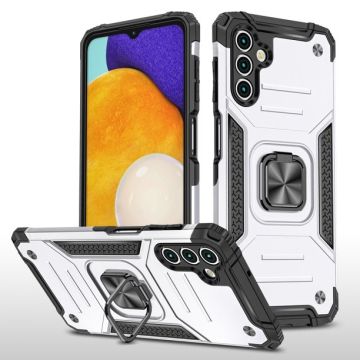 oTronica Backcover voor Samsung Galaxy A13 5G / A04s Hoesje – Met auto mount - Zilver