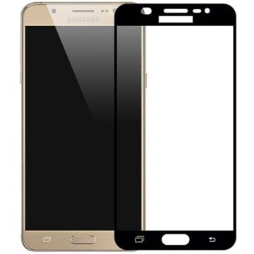 Galaxy J7 2017 full cover ultra clear HD clarity tempered glass Zwart
