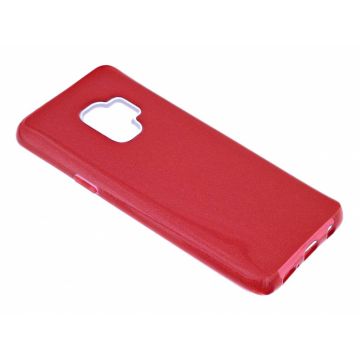 Samsung Galaxy A6+ (Plus) (2018) Rood Glitter TPU Back Cover Hoesje