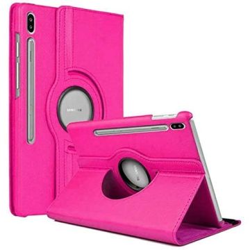 Samsung Tab S8 hoes Draaibare Book Case Cover Pink - Samsung Galaxy Tab S8 hoesje 2022 - Tab S7 hoes 11 inch Tablet Hoes