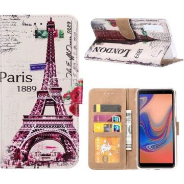 Samsung Galaxy A7 (2018) Eiffeltoren (1889) Boek hoesje met Pasjesruimte