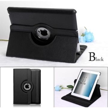 Apple iPad Air 2 - 360- draaibare hoesje - Lederen - Zwart