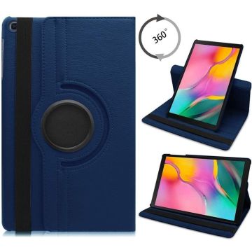 Hoesje Geschikt Voor Samsung Galaxy tab s6 lite 2024 hoes Donker Blauw Draaibare Hoesje Case Cover tablethoes - Tab s6 lite hoes 2020 / 2022 360 Hoes bookcase