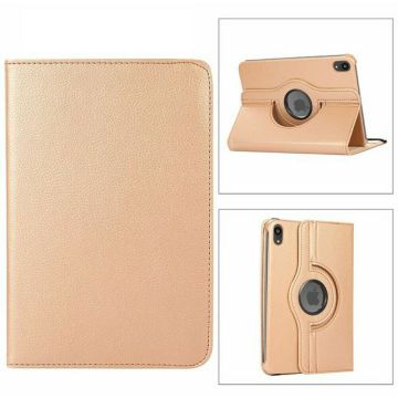 Hoes geschikt voor iPad Mini 6 / iPad mini 2021 Goud - Hoes geschikt voor iPad Mini 6 cover - Hoes geschikt voor iPad Mini 6 - Hoes geschikt voor iPad Mini 6 hoesje - Hoes geschikt voor iPad mini 6 case - 360° draaibare Hoes Kunstleer