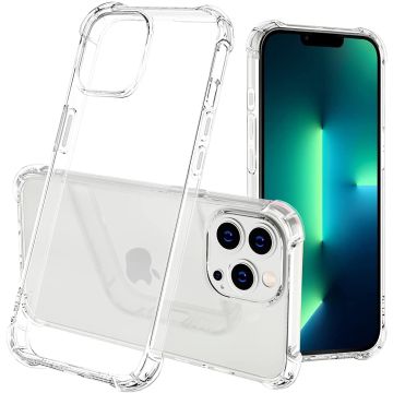 Hoesje Geschikt voor iPhone 13 Pro hoesje - Hoesje Geschikt voor iPhone 13 Pro case - Hoesje Geschikt voor iPhone 13 Pro - Siliconen Hoesje Geschikt voor iPhone 13 Pro - Transparant - Shockproof Case