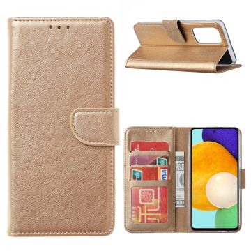 Samsung A53 / A53s hoesje bookcase Goud - Samsung Galaxy A53 wallet case portemonnee hoesje - A53 5G Hoes met Pasjeshouder cover