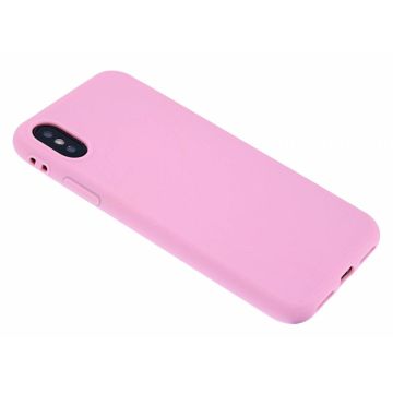iPhone X / Xs Soft Premium TPU Back cover siliconen Hoesje Licht Roze