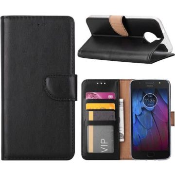 Moto G5 Portemonnee hoesje / book case Zwart