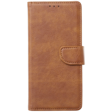 Hoesje Geschikt voor iPhone 15 Pro hoesje bookcase met 2x screenprotector – Bruin