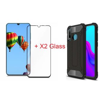 Huawei P30 Lite / P30 Lite New Edition X2 Screen Protecter + Armor Hoesje Zwart
