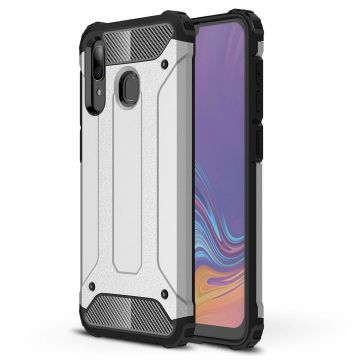 Ntech Samsung Galaxy A30 Hybrid Armor Hoesje - Zilver