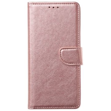 Hoesje Geschikt voor iPhone 15 Plus hoesje bookcase met 2x screenprotector – Rosegoud