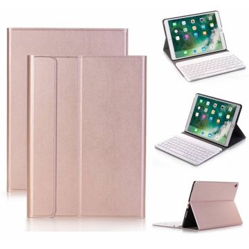 Rose Goud Magnetically Detachable / Wireless Bluetooth Keyboard hoesje met toetsenbord voor Apple iPad (2018) / Air 1 / 2 / iPad Pro 9.7 inch / iPad 2017