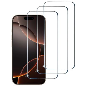 Tempered glass Geschikt voor iPhone 16 Pro Screenprotectors - Beschermglas - Glasplaatje - 3 Stuks