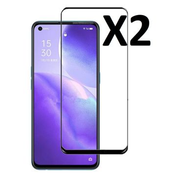 Full Cover Screenprotector Geschikt voor Samsung Galaxy A54 5G Zwart 2pack - Volledige Beschermglas Tempered Glass