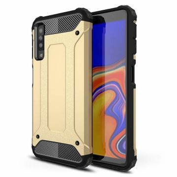 Ntech Samsung Galaxy A7 2018 Hybrid Armor Hoesje - Goud