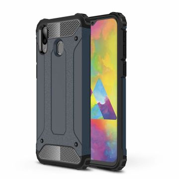 Ntech Samsung Galaxy M20 Hybrid Armor Hoesje - Blauw